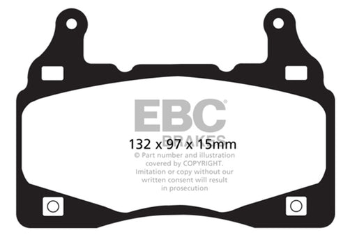 EBC yellowstuff brake pads front fits 2011 15 Chevrolet Camaro 5th Gen 6 2