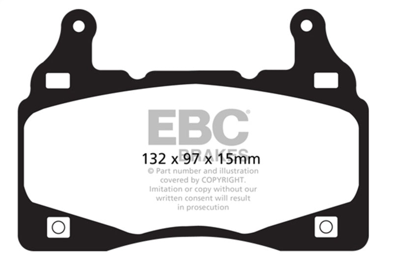 EBC redstuff brake pads front fits 2011 15 Chevrolet Camaro 5th Gen 6 2