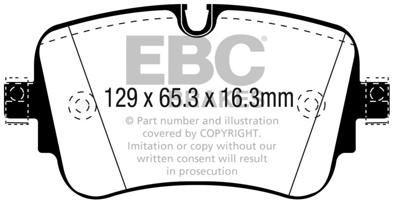 EBC yellowstuff brake pads rear fits 2016 18 Audi Q7