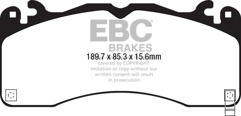 EBC redstuff brake pads front fits 2015 23 Ford Mustang 5 0l Gen 6