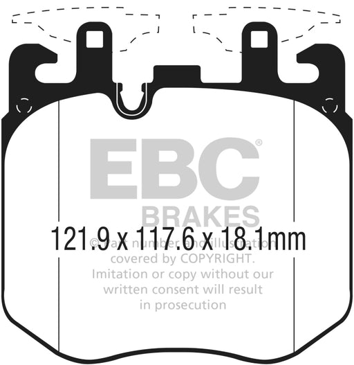 EBC redstuff brake pads front fits 2019 Bmw X5 3 0t 2020 Bmw X6 4 4tt M50 G05 G06 G07