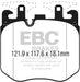 EBC yellowstuff brake pads front fits 2017 Bmw Alpina B7 Xdrive 4 4l Twin Turbo