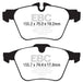 EBC redstuff brake pads front fits 2013 Jaguar F Type Cast Iron