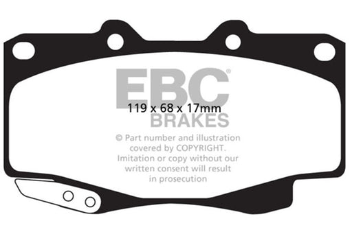EBC greenstuff brake pads front part DP62005 fits 1999 04 Toyota Tacoma 4wd 2 7