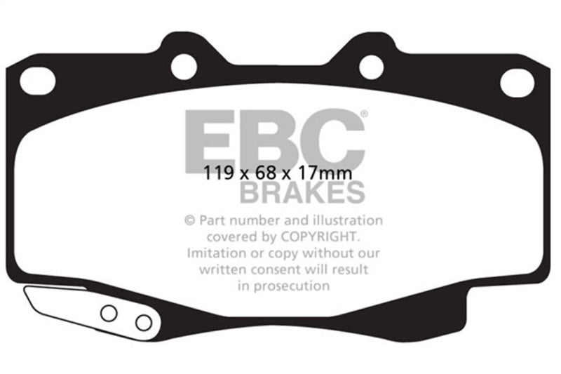EBC greenstuff brake pads front part DP62005 fits 1999 04 Toyota Tacoma 4wd 2 7