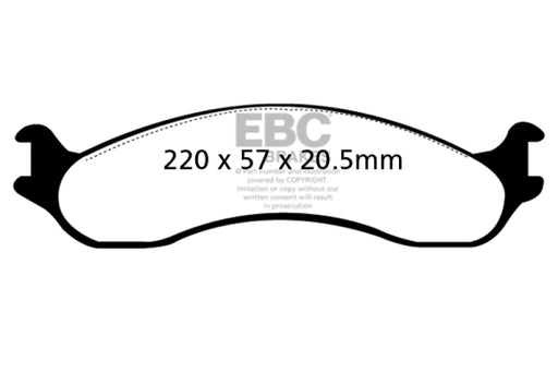 EBC yellowstuff brake pads front fits 1998 03 Dodge B250 B2500 Cargo 2500 Van 3 4 Ton