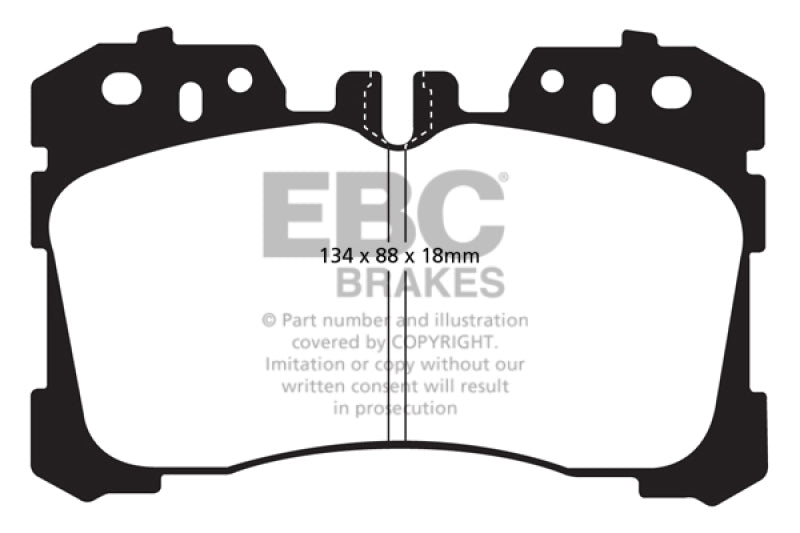 EBC redstuff brake pads front fits 2007 Lexus Ls460 4 6