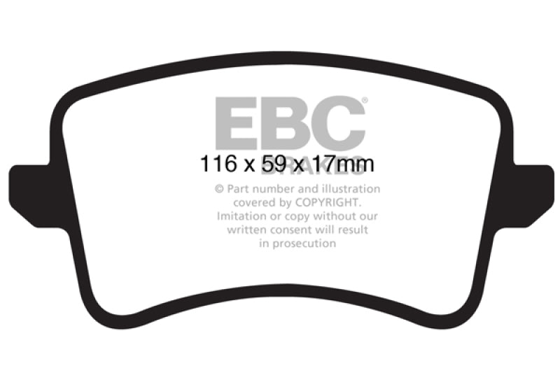 EBC redstuff brake pads rear fits 2009 11 Audi A4 2 0 Turbo