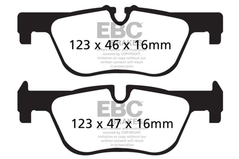 EBC yellowstuff brake pads rear fits 2014 Bmw 228 Coupe 2 0 Turbo Ate Calipers