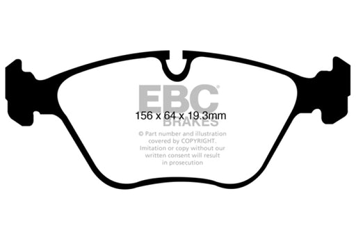 EBC yellowstuff brake pads front fits 2010 14 Bmw X5 4 4 Twin Turbo 50