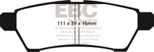 EBC yellowstuff brake pads fits 2005 Nissan Frontier 2 5 2wd