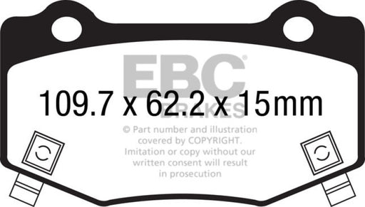 EBC redstuff brake pads rear fits 2016 Cadillac Ats V 3 6 Twin Turbo