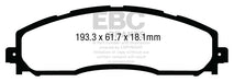 EBC brake pads rear part ED93016 fits 2013 Ford F250 Inc Super Duty 6 2 2wd Extra Duty