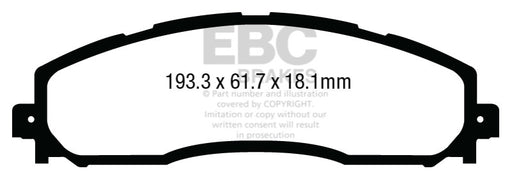 EBC brake pads rear part ED93016 fits 2013 Ford F250 Inc Super Duty 6 2 2wd Extra Duty