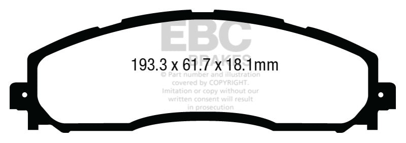 EBC greenstuff brake pads rear part DP63016 fits 2013 Ford F250 Inc Super Duty 6 2 2wd