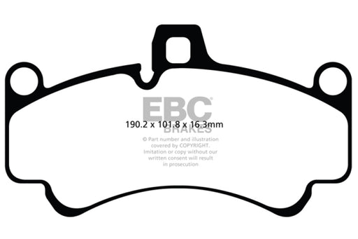 EBC yellowstuff brake pads front fits 2001 03 Porsche 911 996 Cast Iron