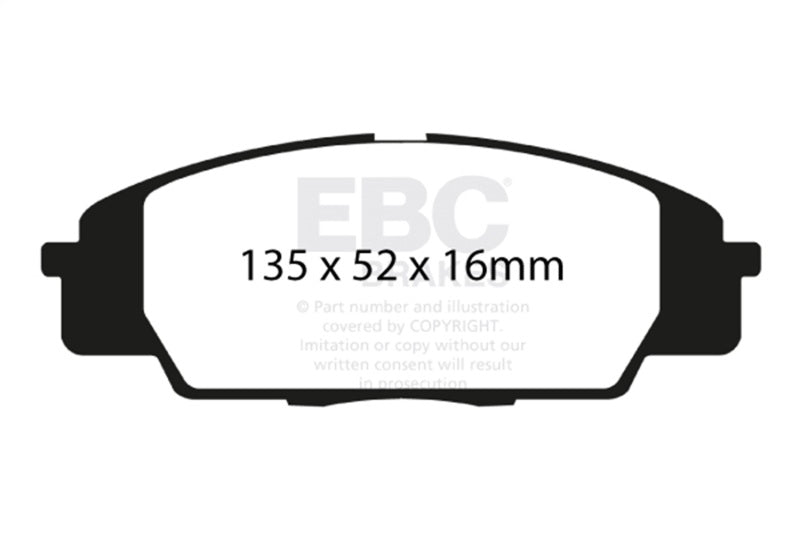 EBC bluestuff brake pads front fits 2007 11 Acura Csx Canada 2 0 Type S