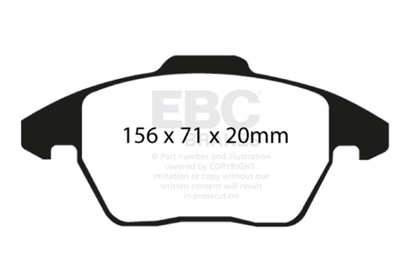 EBC yellowstuff brake pads fits 2006 13 Audi A3 2 0 Turbo Girling