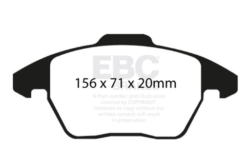 EBC redstuff brake pads fits 2006 13 Audi A3 2 0 Turbo Girling
