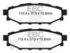EBC redstuff brake pads rear fits 2012 Subaru Brz 2 0 Solid