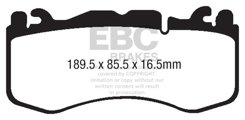 EBC yellowstuff brake pads front fits 2012 Aston Martin Vantage 4 7