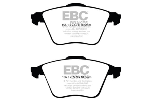 EBC redstuff brake pads front fits 2007 13 Mazda 3 2 3 Turbo