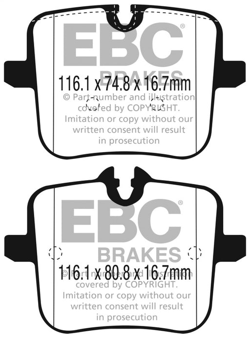 EBC redstuff brake pads rear fits 2018 Bmw M5 4 4tt F90