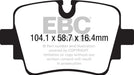 EBC redstuff brake pads rear fits 2013 Jaguar F Type Cast Iron