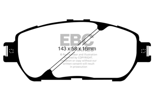 EBC yellowstuff brake pads front fits 2002 03 Lexus Es300 3 0