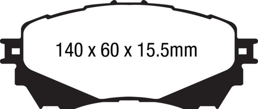 EBC yellowstuff brake pads front fits 2014 Mazda 6 2 5