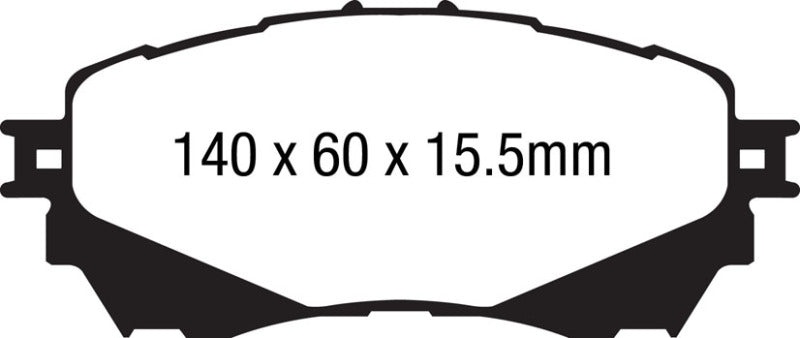 EBC yellowstuff brake pads front fits 2014 Mazda 6 2 5