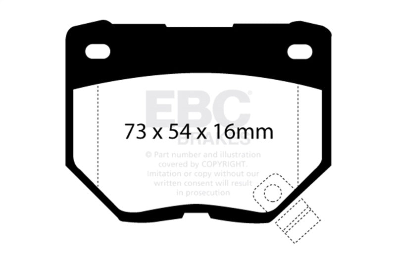 EBC greenstuff brake pads rear part DP2826 fits 1998 03 Nissan Skyline R34 2 5 GT 200