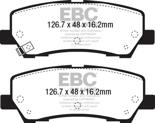 EBC yellowstuff brake pads rear fits 2015 Ford Mustang 2 3 Turbo