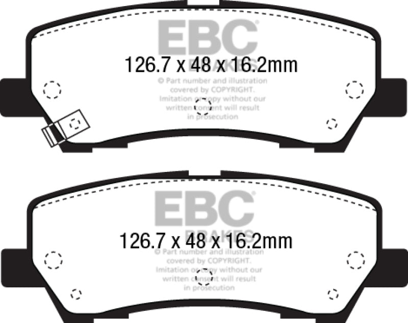 EBC yellowstuff brake pads rear fits 2015 Ford Mustang 2 3 Turbo