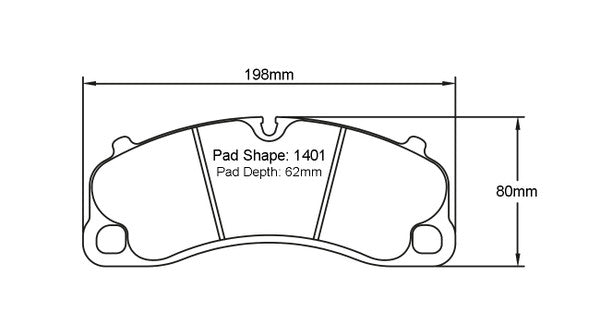 Winmax W-Series/PBP 1401 Brake Pads for 718 Cayman GT4 Front