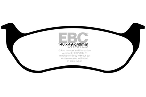 EBC yellowstuff brake pads rear fits 2007 11 Ford Explorer Sport Trac 4 0