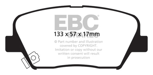 EBC yellowstuff brake pads front fits 2012 Hyundai Azera 3 3