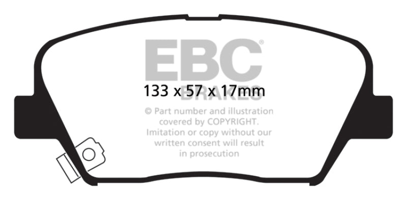EBC yellowstuff brake pads front fits 2012 Hyundai Azera 3 3