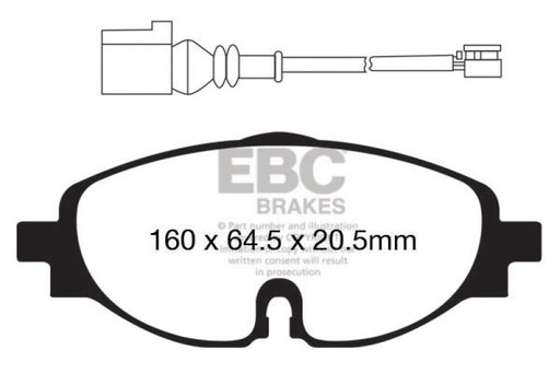 EBC yellowstuff brake pads front fits 2014 Audi A3 1 8 Turbo