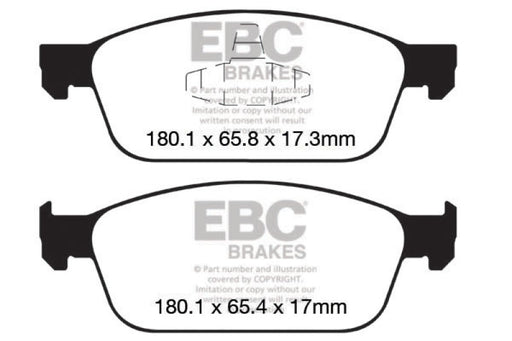 EBC greenstuff brake pads front part DP22145 fits 2012 Ford Focus 2 0 Turbo ST