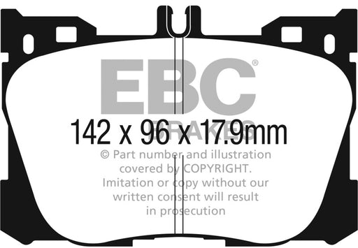 EBC redstuff brake pads front fits 2017 Mercedes Benz E300 W213 2 0l Turbo