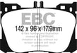 EBC yellowstuff brake pads front fits 2017 Mercedes Benz E300 W213 2 0l Turbo