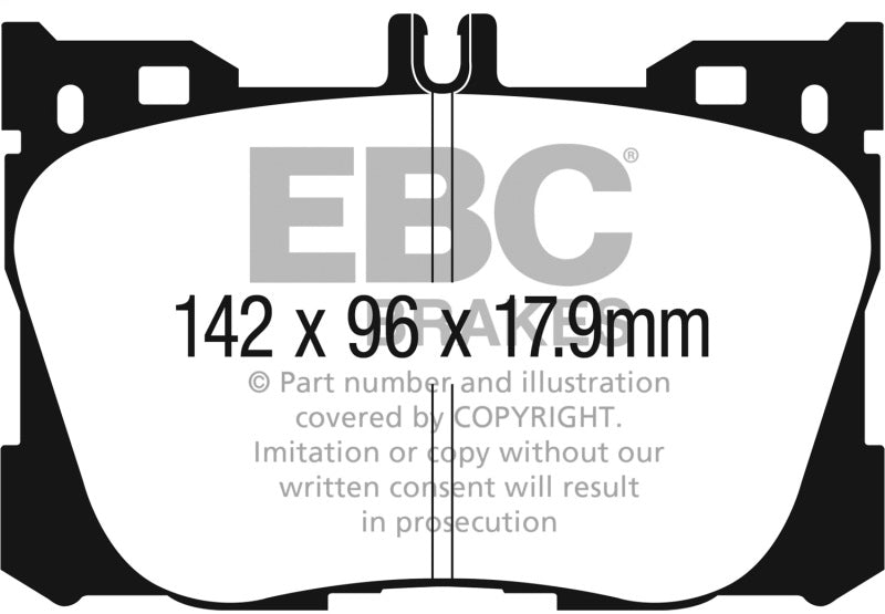EBC redstuff brake pads front fits 2017 Mercedes Benz E300 W213 2 0l Turbo
