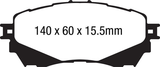 EBC yellowstuff brake pads front fits 2014 Mazda 6 2 5