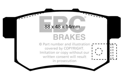 EBC redstuff brake pads rear part DP3781 fits 2001 03 Acura Cl 3 2