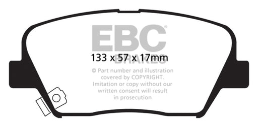 EBC yellowstuff brake pads front fits 2012 Hyundai Azera 3 3