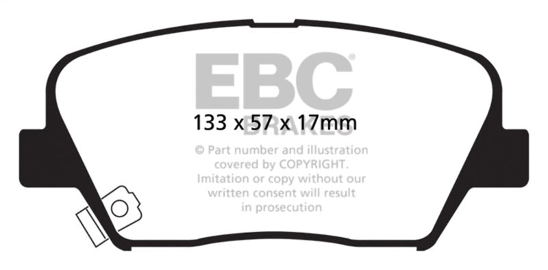 EBC yellowstuff brake pads front fits 2012 Hyundai Azera 3 3