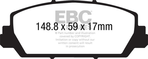 EBC yellowstuff brake pads front fits 2012 Acura Rdx 3 5