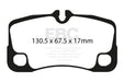 EBC redstuff brake pads rear fits 2009 12 Porsche 911 997 Cast Iron