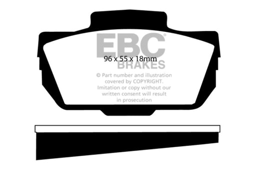EBC greenstuff brake pads front part DP2149 fits 1966 67 Saab Sonnet 0 8